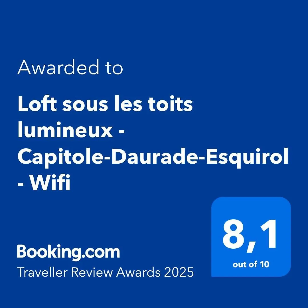 Apartamento Loft Sous Les Toits Lumineux - Capitole-Daurade-Esquirol - Wifi Toulouse